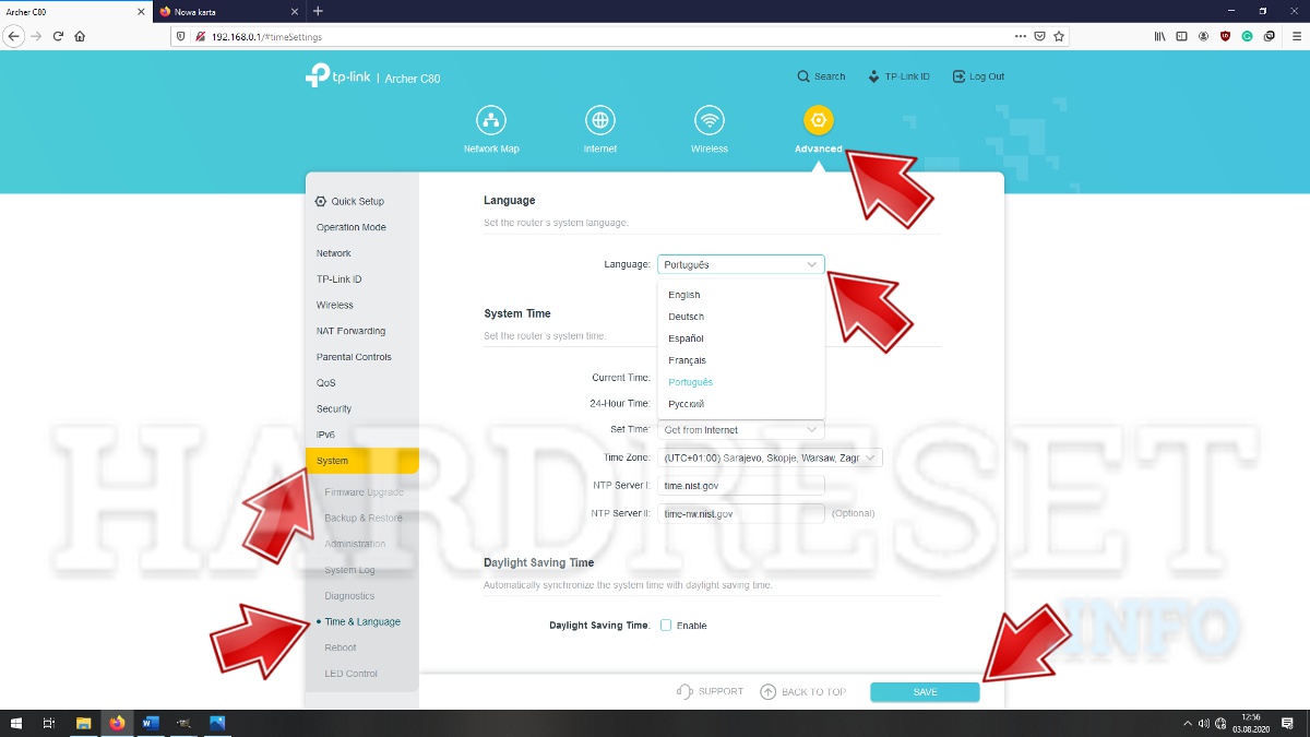TP-LINK TL-MR3020 v3.x language change