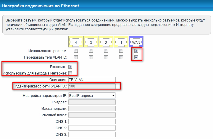 Предоставление VLAN ID
