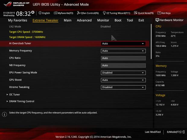 Инструментарий ASUS Extreme Tweaker