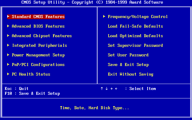 Звуковые сигналы Award BIOS