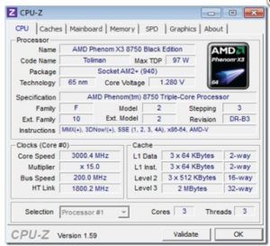 Используем программу CPU-Z