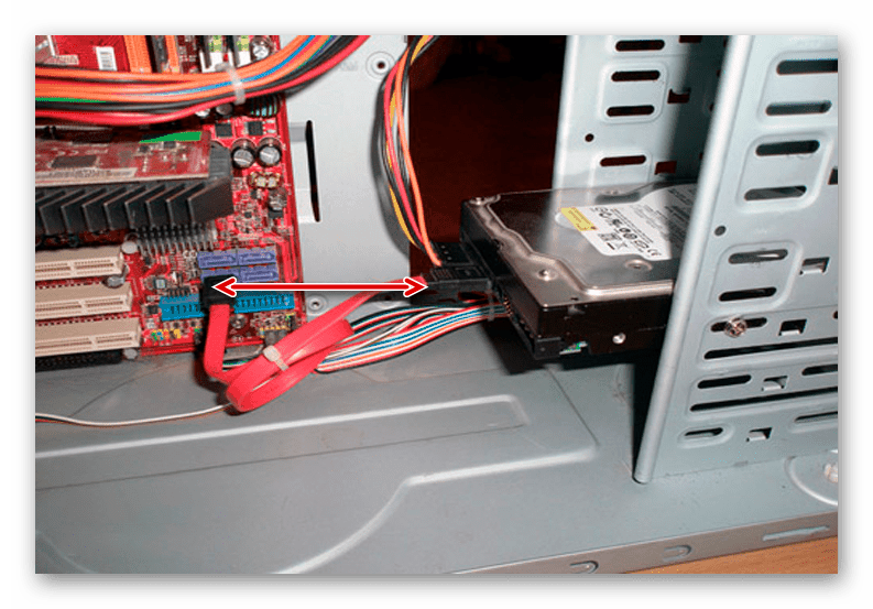 Соединение SATA диска с платой