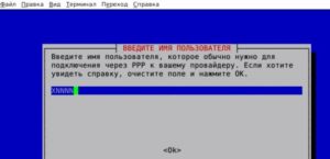 ввести имя пользователя