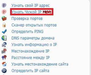 Узнать чужой IP