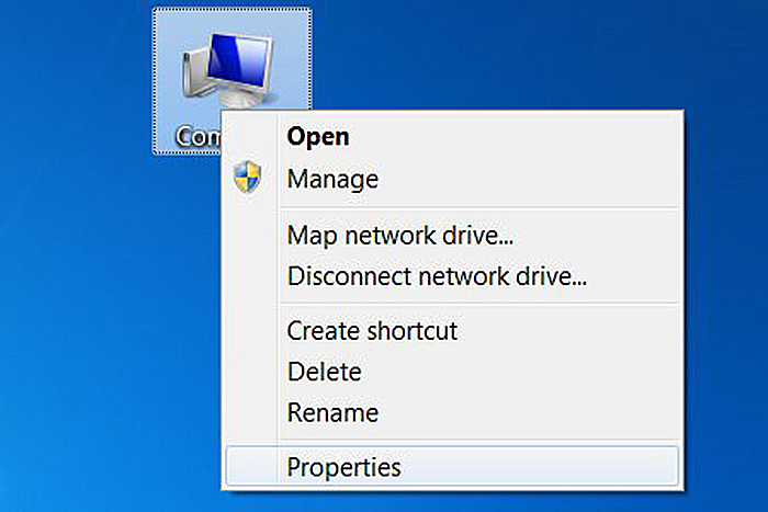 ускоряем windows 7 отключаем ненужные фоновые службы Shhelkaem pravoj knopkoj myshi na znachke Kompjuter i vybiraem Svojstva