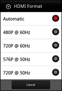 Формат видеосигнала HDMI