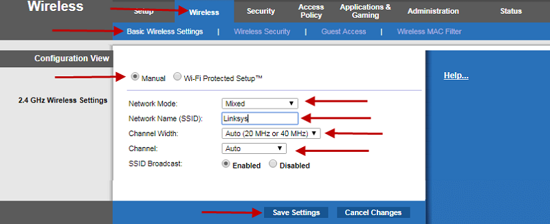 Basic Wireless Settings