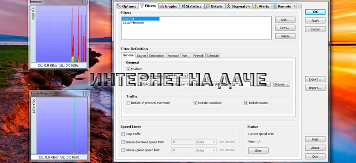 Программа для контроля скорости интернета: виды фото