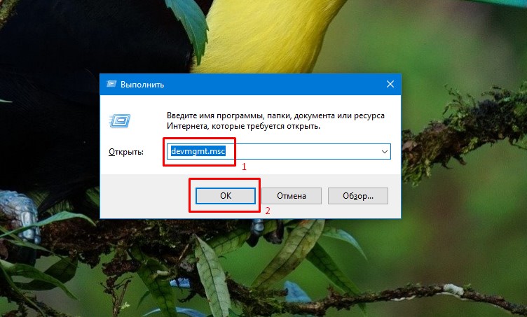 Окно Выполнить