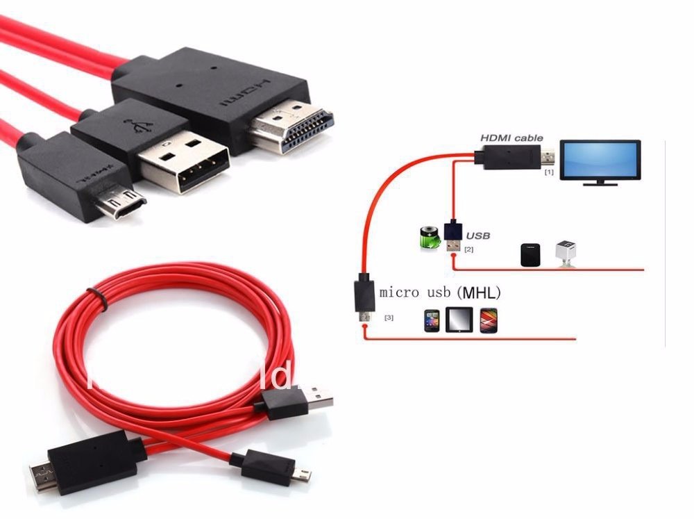 Кабель микро ЮСБ HDMI ЮСБ