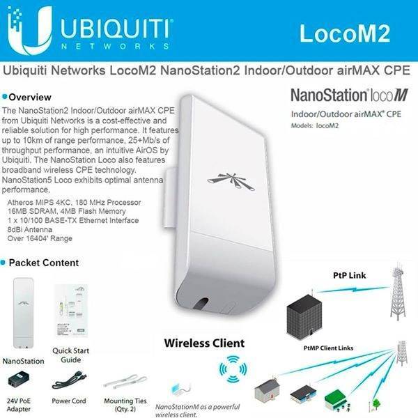 Настройка nanostation m2 и loco m2