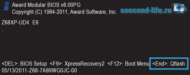 Обновление BIOS Gigabyte через Q-Flash
