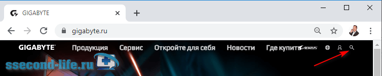 Поиск на сайте gigabyte.ru