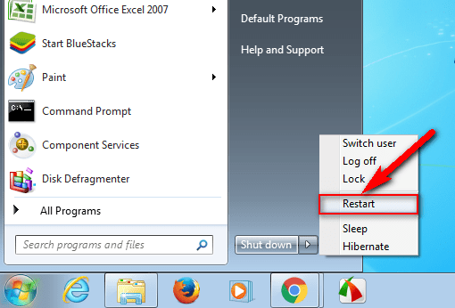Restart your Computer