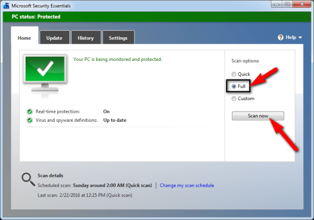 Run a Full Malware Scan for your PC DISM Error 87