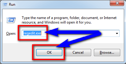 Fix by 'regedit' Command
