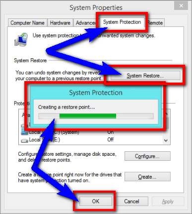 Run System Restore & Create a Restore Point